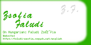 zsofia faludi business card